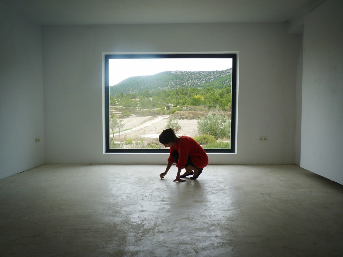 Inés García at the studio